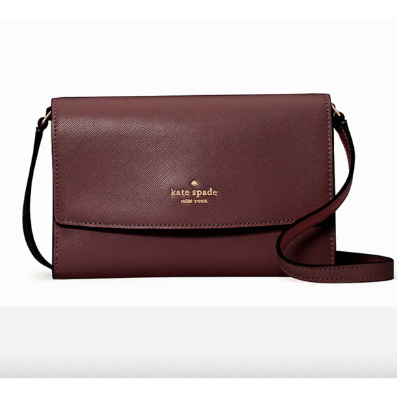 kate spade Handbags - Kate Spade Perry Saffiano Leather Crossbody Bag Wallet Berry NWT K8709 Reg $239